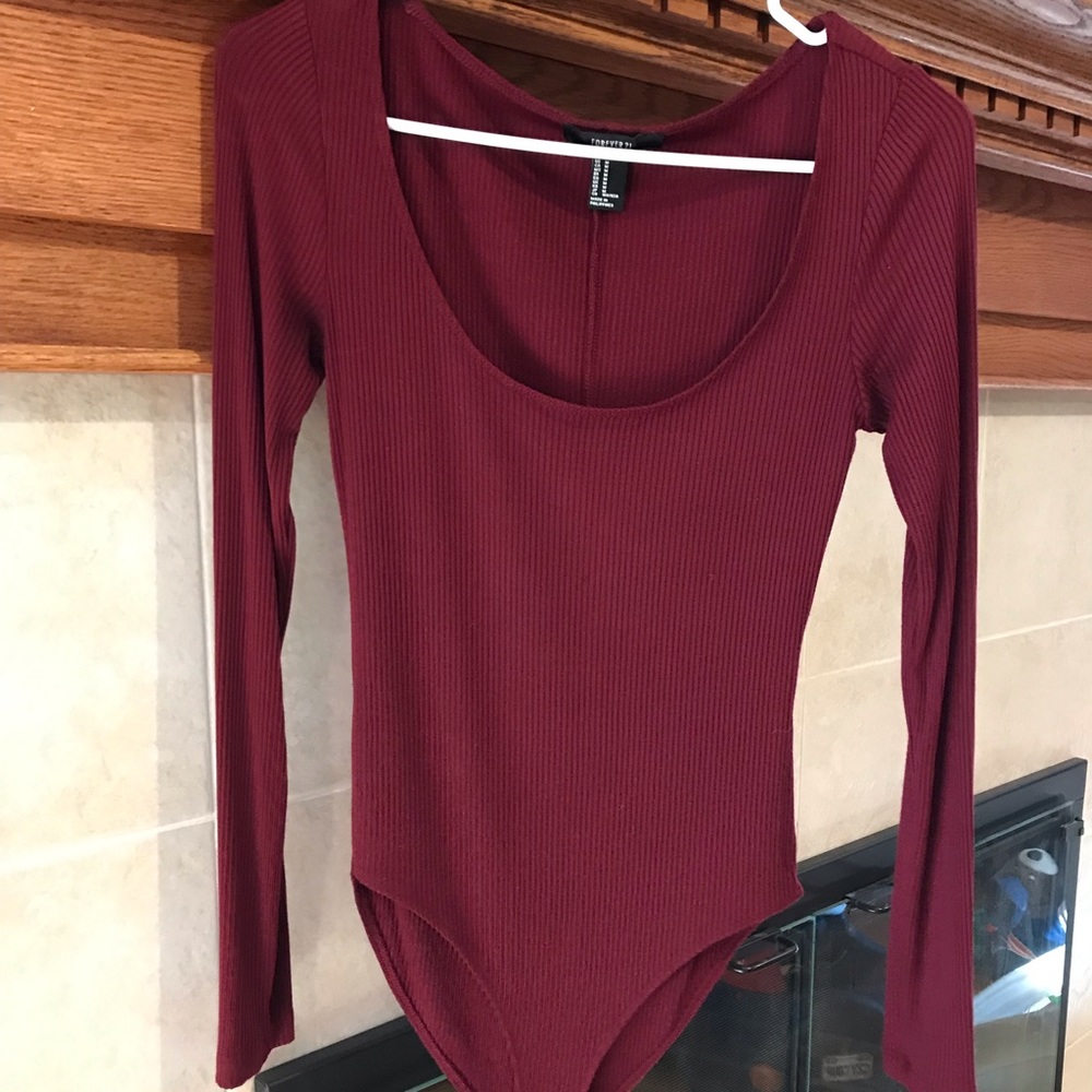 Burgundy Body Suit
